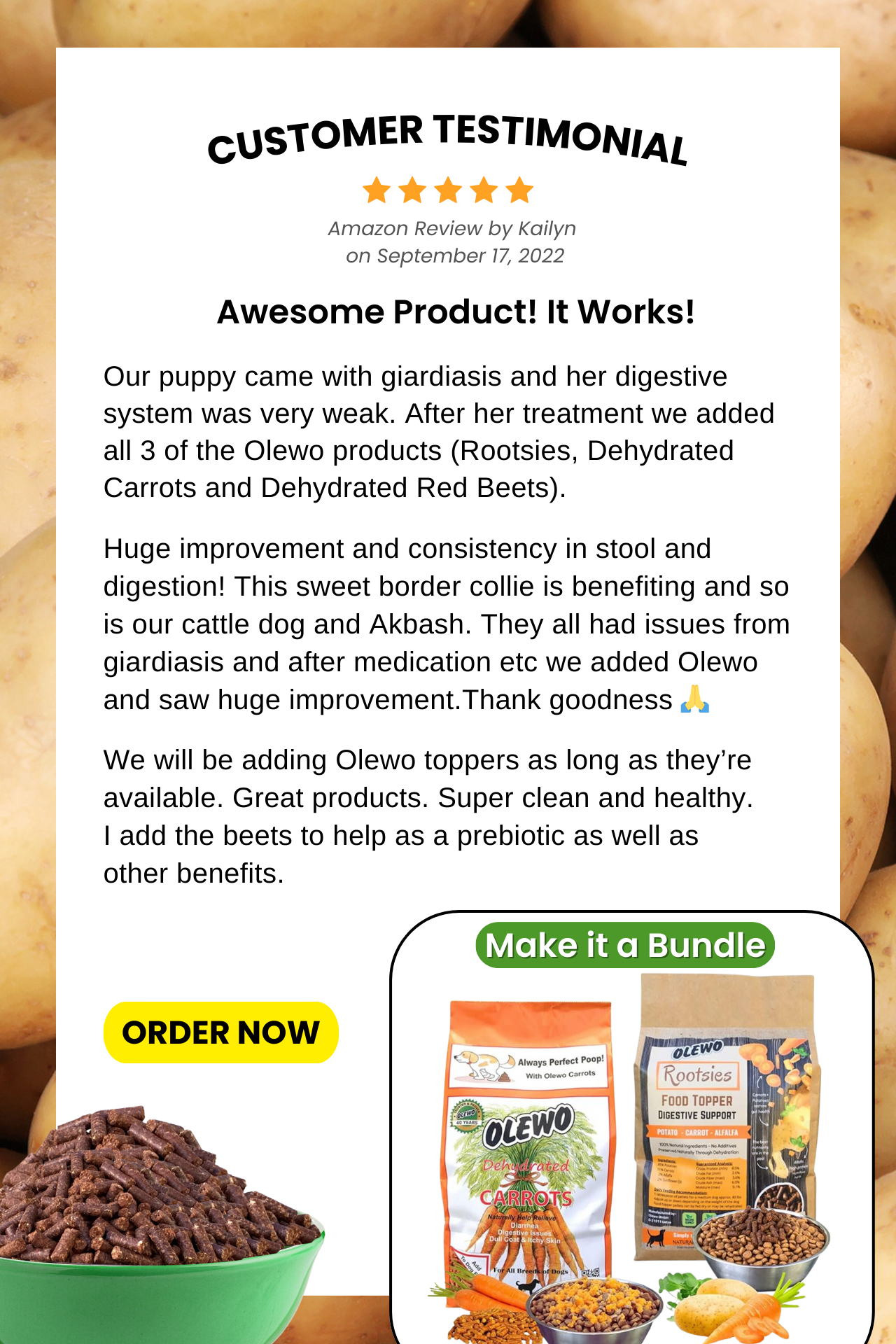 Testimonial Awesome Olewo Products