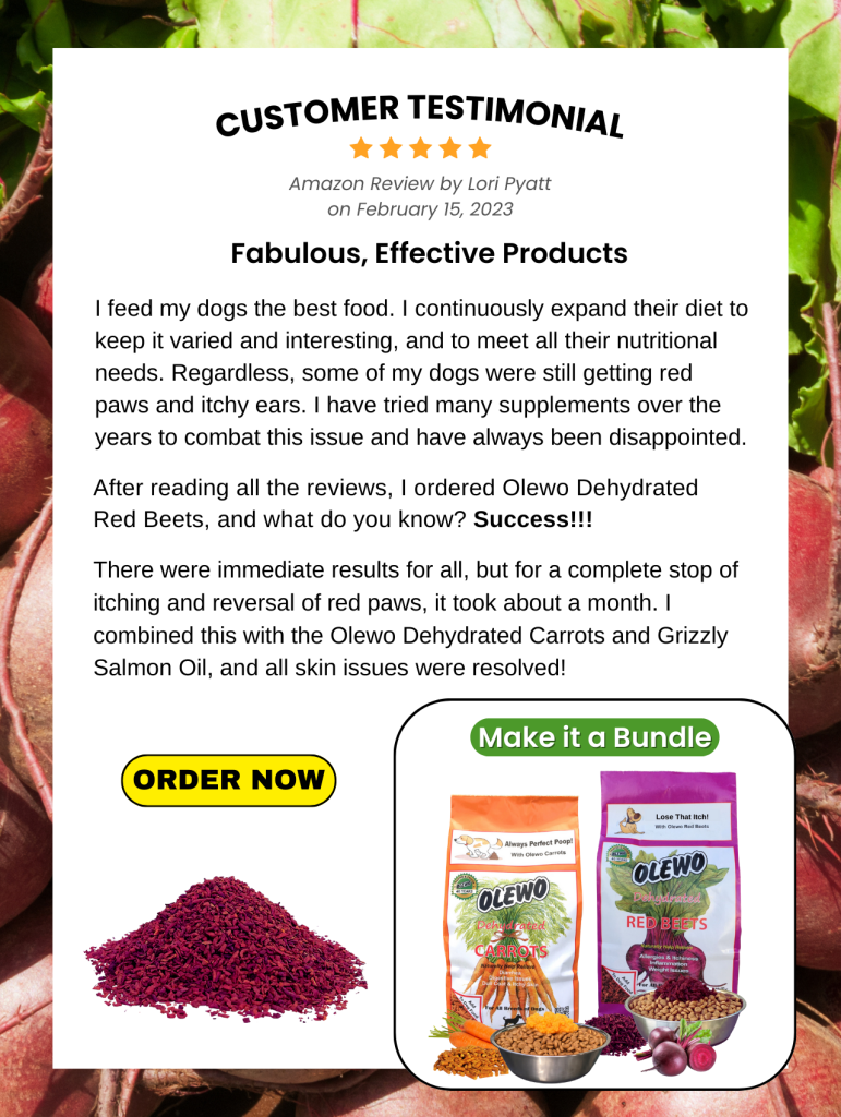 Customer Testimonial for Olewo Carrots and Beets