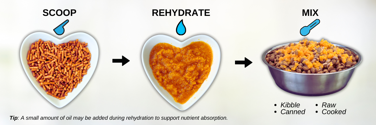 Simple 3-step carrots for dogs preparation