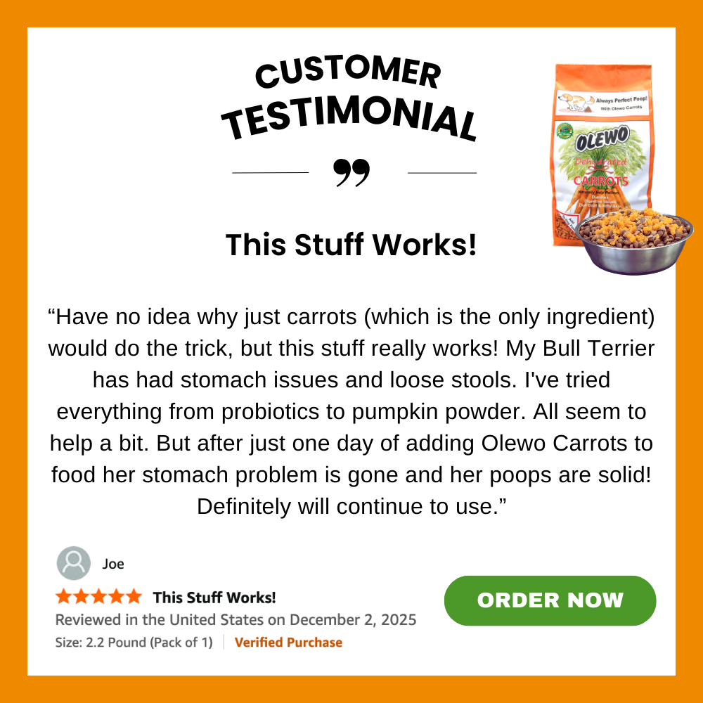 olewo carrots testimonial - this stuff works